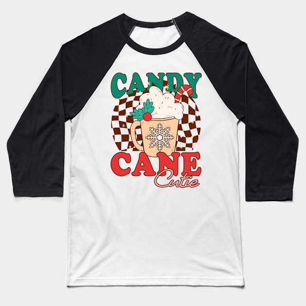 Candy Cane Cutie Baseball T-Shirt by MZeeDesigns